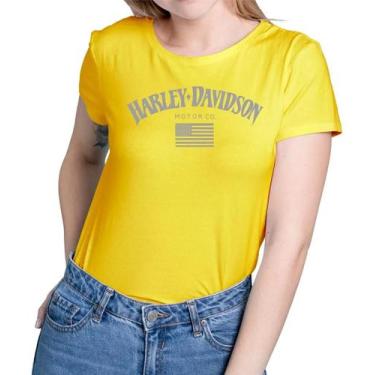 Imagem de Camiseta Camisa Adulto Feminina Masculina Algodão Harley Davidson MD2,