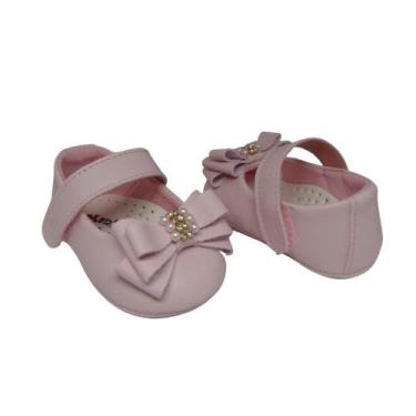 Imagem de Sapatinho de Bebe Sapatilha Laço Luxo Feminina Infantil Menina Manozin