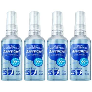 Imagem de Álcool Spray Antisseptico de Bolsa Asseptgel 60ml Clorexidina Original
