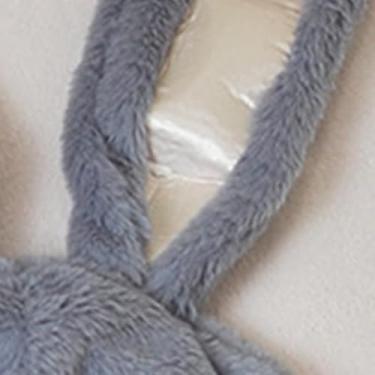 Imagem de ZJchao Chapéu de Coelho Com Orelhas de Pelúcia Quentes, Fantasia de Decoração Fofa, Chapéu de Coelho para Mulheres, Homens, Halloween, Páscoa, Feito de Pelúcia Curta Supermacia e (Roxo claro)