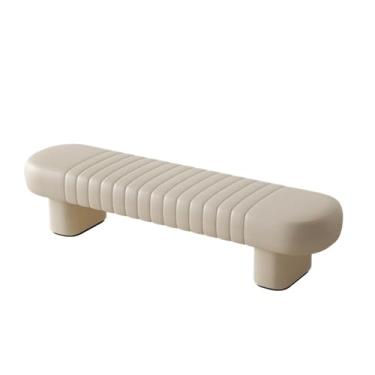 Imagem de KHUTRW3D Moderna casa de madeira estofada de couro para troca de sapatos, sofá, descanso, quarto, cama, banco, entrada (média)