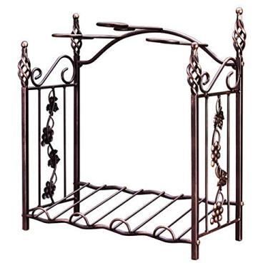 Imagem de Rack de vinho 4 garrafas de bancada de metal para taças de vinho rack de vidro de mesa suportes de armazenamento de vinho suportes de bronze para adega de despensa de cozinha (cor: bronze tamanho: 4