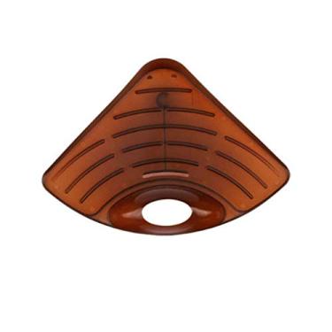 Imagem de Rack de armazenamento de canto de pia multifuncional suporte de banheiro esponja dreno plástico 1 peça acessórios de cozinha montado na parede (cor: A) (B) (D)