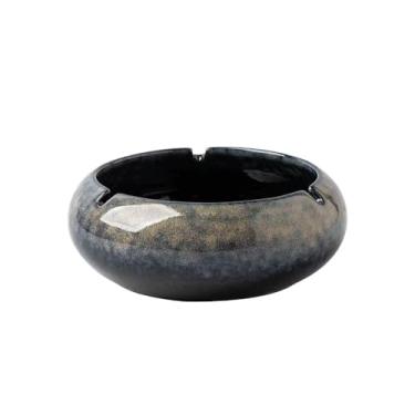 Imagem de Cinzeiros de cigarros portátil gradiente de cerâmica para casa, sala de estar, quarto, mesa de trabalho, escritório, cinzeiro ao ar livre (grande)