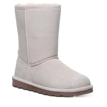 Imagem de BEARPAW Elle feminina curta e ampla várias cores | Bota feminina clássica de camurça | Bota feminina sem cadarço | Bota de inverno confortável, Branco de inverno, 11