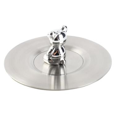 Imagem de Generic Tampa de Copo de Urso Fofo de Aço Inoxidável, Tampa Brilhante à Prova de Poeira para Copo de Vidro de Caneca, para Amantes de Animais FofosPessoas, Material: Aço Inoxidável (Prata)