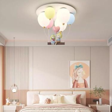 Imagem de Lustre criativo de teto, luminária pendente infantil de 36W com controle de intensidade, ajustável de 3000K a 6000K, luminária moderna de embutir para quarto infantil e quarto de dormir (com