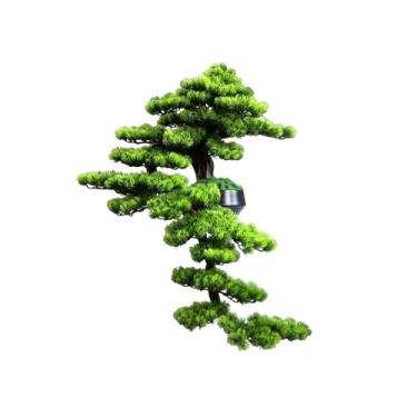 Imagem de Bonsai artificial simulação de árvore de pinheiro bem-vindo, ornamentos de bonsai, sala de estar, mesa de centro, entrada de escritório, decoração de paisagismo, árvore de bonsai artificial