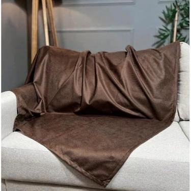 Imagem de Manta para Sofá em Suede Aveludado Liso Protetora Decorativa Vários Tamanhos(Bege Escuro,6 Lugares (3,00x1,40m))