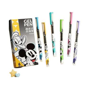 Imagem de Canetas Gel Kawaii Disney Mickey E Pato Donald 0.5mm 6 Peças, Canetas 