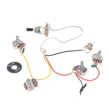 Imagem de Acouto Kit de Chicote Pré-fiado para Guitarra Elétrica Com Interruptor de Alternância de 3 Vias e Potes de 500K para Emulação SG