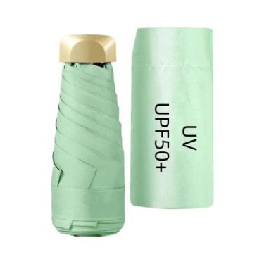 Imagem de Guarda-chuva Mini De Bolso Com Proteção UV, Dobrável, De Vinil, Para S