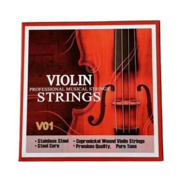 Imagem de Cordas De Violino Com Núcleo De Aço E Enrolamento De Cuproníquel, Conj