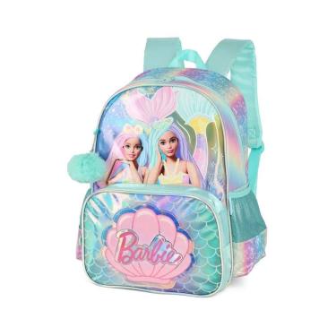 Imagem de Mochila De Costas Escolar Barbie Verde Água - Luxcel
