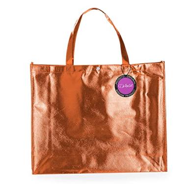 Imagem de Sacola Ecobag em TNT Premium Metalizado 40x50cm Rivera TopGet (Cobre)