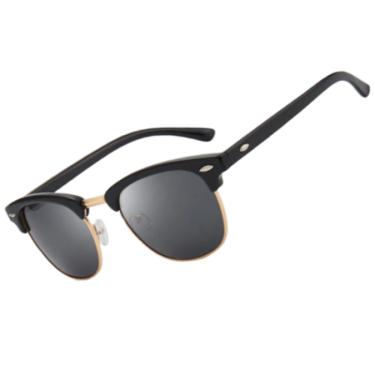 Imagem de Oculos De Sol Polarizado Unissex Uv400 Com Case E Acessórios