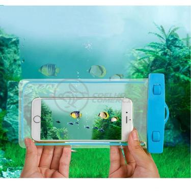 Imagem de Capa Bolsa A Prova Dágua Impermeável Universal Para Celular - Azul