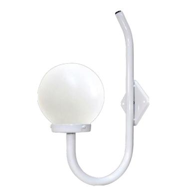 Imagem de Luminária Globo Braço Curvo Parede Alumínio Branco 56X20Cm