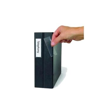 Imagem de Porta Etiquetas Auto Adesivo Transparente - Embalagem 6 Unds