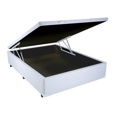 Imagem de Cama Box Baú Casal Branco Sintético Premium 188x138