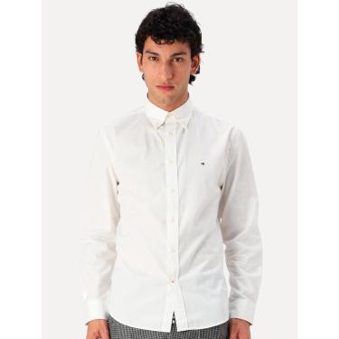 Imagem de Camisa Tommy Hilfiger Masculina Regular Core Flex Poplin Branca-Masculino