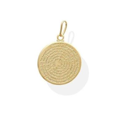 Imagem de Pingente Medalha 25Mm Salmo 91 - Brilhante