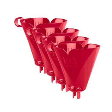 Imagem de Kit 4 Porta Filtro de Café Sanremo 103 Suporte vermelho