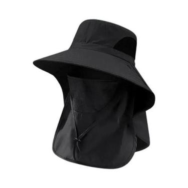 Imagem de Chapéu De Proteção UV Unissex Com Protetor De Pescoço Para Atividades 