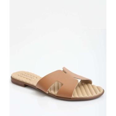 Imagem de Rasteirinha Feminina Tiras Beira Rio Caramelo-99045, Caramelo, 35