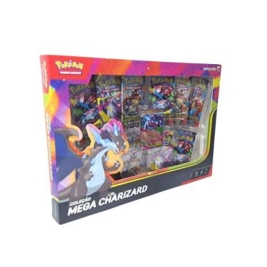 Imagem de Pokémon Box de Coleção Mega Charizard Jogo de Cartas Copag