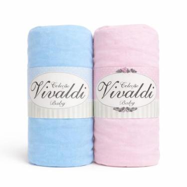 Imagem de Kit 2 Lençóis De Berço Malha 100% Algodão com Elástico Anti Alérgico -