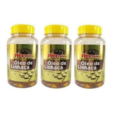 Imagem de 4 Oleo Puro De Linhaca 120 Capsulas 1000mg - Rei terra, sem