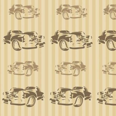 Imagem de Papel De Parede Faixa Desenho Carro Autocolante Sala Quarto