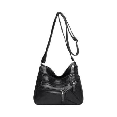 Imagem de Bolsa Transversal Pequena De Couro PU Vintage Feminina, Bolsa Casual D