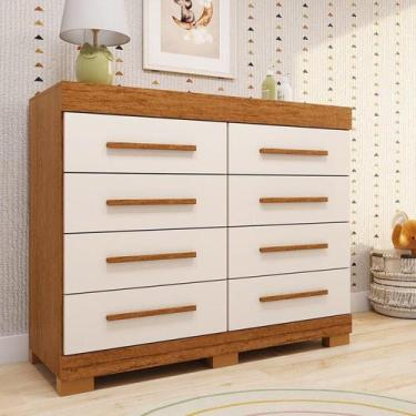 Imagem de Cômoda Infantil 8 Gavetas 100% Mdf 111,70cm X 100,50cm Brincare Espres