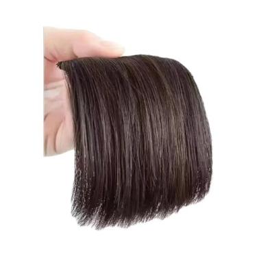Imagem de Aplique De Cabelo Sintético Curto Liso Invisível Feminino Com Presilha