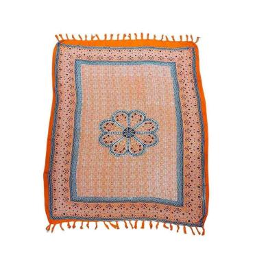 Imagem de Canga De Praia 100% Viscose - Mandala Flor Coral 1,60Mx1,10M