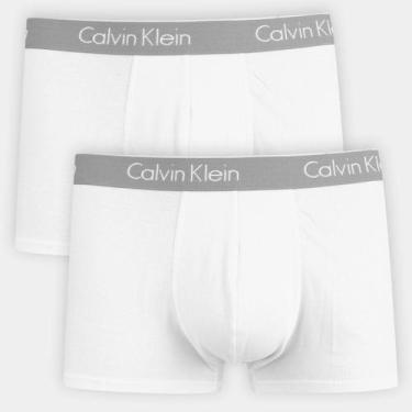 Imagem de Kit Cueca Boxer Calvin Klein Cotton 2 Peças, Branco, GG