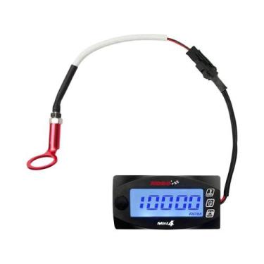 Imagem de Tacômetro Digital Mini LED Para Motocicleta 4 Em 1 Com Exibição De Tem