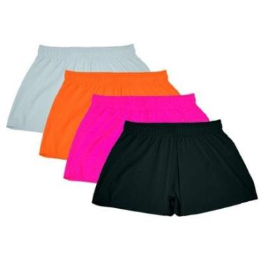 Imagem de Kit 4 Shorts Feminino Esportivo Treino Academia-Feminino