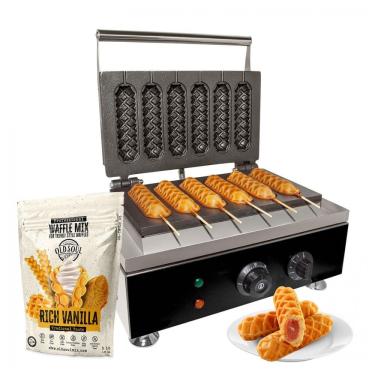 Imagem de Máquina de Hot Dog Profissional até 6un Por Vez em Aço Inoxidável, 110V 1550W, GorillaRock, Prata