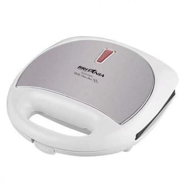 Imagem de Sanduicheira Britânia Bello Pane 3 Prepara 2 Sanduíches Placa Antiaderente Luz Indicadora Trava