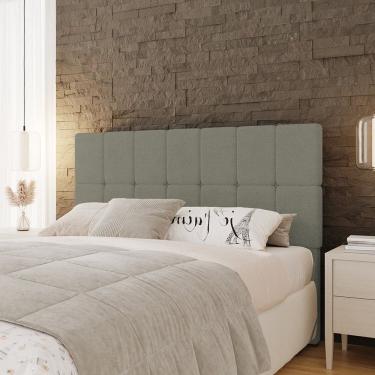 Imagem de Cabeceira Queen 162cm Bouclé Estofada Design Moderno para Quarto Linea Verde