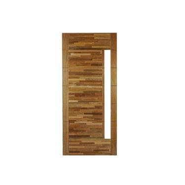 Imagem de Folha de Porta Madeira Maciça Angelim Parquet Horizontal Vl Natural