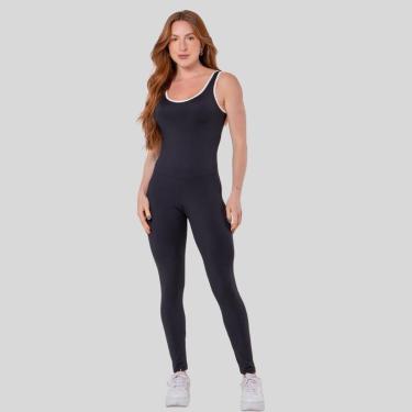 Imagem de Macacão Feminino Fitness com Alças Finas e Cintura Modeladora-Feminino