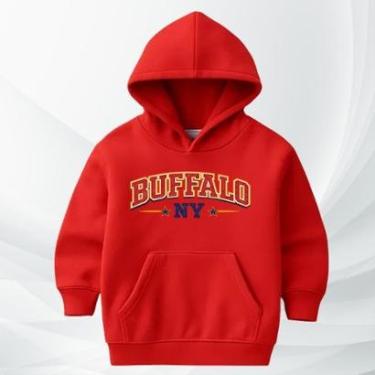 Imagem de Blusa de Moletom Infantil Buffalo com Capuz Flanelada Moleton Conforto Premium Estilo Streetwear-Unissex