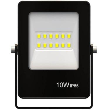 Imagem de Refletor Led Ultrafino Bivolt Preto 6500k 10 Watts - 9380 - Gaya