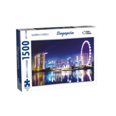 Imagem de Quebra Cabeça Paisagem Singapura +10 Anos Infantil Adulto 1500 Peças P