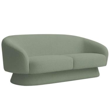 Imagem de Sofá Orgânico 03 Lugares 180cm Liz Bouclé Verde Claro - Nexta Casa, Ve