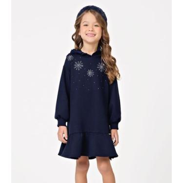 Imagem de Vestido Manga Longo Feminino Trick Nick Azul, 3, Azul